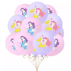 Palmy sirène princesse thème fête décor <span class=keywords><strong>anniversaire</strong></span> papier bannière feuille ballon gâteau Topper décoration <span class=keywords><strong>petite</strong></span> sirène fête fournitures - Product Image 6