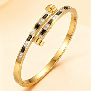 Pulsera <span class=keywords><strong>de</strong></span> lujo <span class=keywords><strong>de</strong></span> diseñador Resoul con circonitas, brazalete <span class=keywords><strong>de</strong></span> titanio moderno con diseño <span class=keywords><strong>de</strong></span> hoja <span class=keywords><strong>de</strong></span> trébol, juego <span class=keywords><strong>de</strong></span> pulseras <span class=keywords><strong>de</strong></span> acero inoxidable para fiesta - Product Image 6