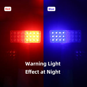Feux <span class=keywords><strong>de</strong></span> signalisation routière rouges et bleus, feux <span class=keywords><strong>de</strong></span> circulation LED, feux clignotants solaires - Product Image 3