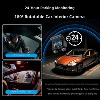 Caméra embarquée 4 objectifs best-seller transfrontalier, résolution HD, Wi-Fi, écran OLED, enregistrement avant et arrière à 170°, vision nocturne améliorée