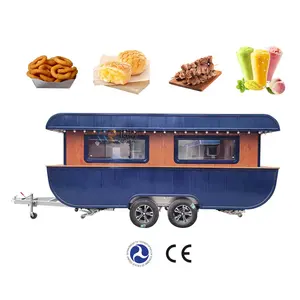 2024 Boat Shape Food Trailer Mobile Street Kitchen Food Truck with DOT on Stock