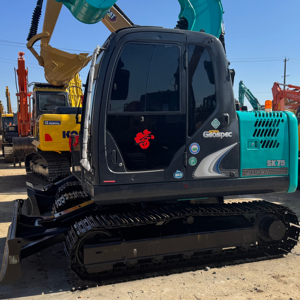 รถขุดตีนตะขาบ Kobelco Sk75 มือสองจากญี่ปุ่น ราคาถูก ใช้งานน้อย น้ำหนัก 7.5 ตัน เหมาะสำหรับใช้ในบ้าน - Product Image 1