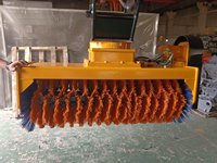 Brosse balayeuse rotative pour excavatrice SLN 5-7,5 tonnes, entraînement hydraulique, accessoire balai, poils remplaçables, garantie 1 an, débris