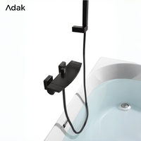Baignoire de massage rectangulaire autoportante en acrylique Adak, avec drain, pour intérieur, garantie 5 ans, écologique, facile à nettoyer