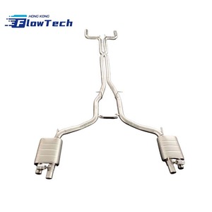 Système d'échappement arrière haute performance SS304 avec quatre sorties pour Maserati Ghibli 3.0T V6, épaisseur 1,5 mm, poli miroir - Product Image 5