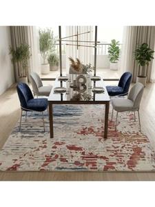 Alfombra de Lana Hecha a Mano, Alfombra de Primera Calidad con Textura Elegante y Diseño Moderno para Sala de Estar y Dormitorio - Product Image 1