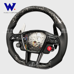 Volant en fibre de carbone forgée avec bouton de démarrage pour <span class=keywords><strong>Audi</strong></span> Q8, SQ8, A1, A2, A3, A4 B9, A5 B8, A6, A7, A8 C7, S3, S4, RS3, RS5, RS7, RS6, C8 - Product Image 6