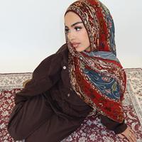 Hiyab Premium de Modal Lenzing, Estilo Largo para Mujeres Musulmanas, Venta al por Mayor, Elegante Chal con Estampado Floral Digital