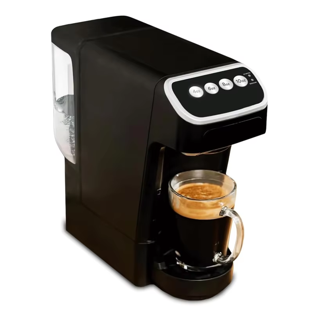 One -Touch Coffee Machine, Compatible with Coffee Pods, Fast Brewing Single-Serve Coffee Maker with Rich Flavor Extraction