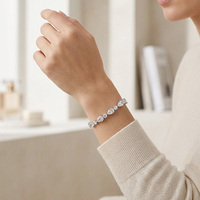 Pulseras de Lujo de Moda, Brazaletes Bohemios de Cobre, Pulsera de Tenis para Mujer con Cierre de Zirconia, Joyería al por Mayor Yiwu