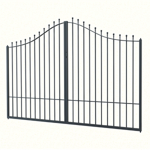 Puerta de Granja Moderna de Acero con Recubrimiento en Polvo, Diseño Arqueado Abatible para Uso en Exteriores, Estilo Contemporáneo y Duradero - Product Image 1