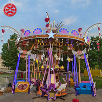 Manège d'aventure géant en fibre de verre pour parc d'attractions extérieur, 16 places, chaise volante, jeux mécaniques, divertissement