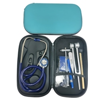 Kit d'examen clinique complet, stéthoscope manuel à double tête en acier inoxydable, ensemble médical portable, étui rigide en EVA, certifié CE
