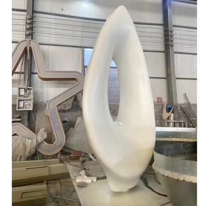 <strong>Factory</strong> Sale Luxury Modern <strong>Abstract</strong> WhiteMetal Craft Sculpture Layered Curves <strong>Design</strong> for Luxury Home Lobby or Gallery Decor - Product Image 5