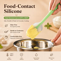 Grattoir à bol et grattoir à crème professionnels YMS avec spatule de pâtisserie Maryse pour outils de cuisine en silicone
