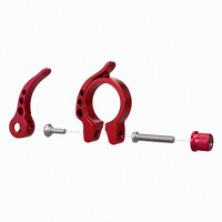 Collier de selle en alliage d'aluminium 28,6-34,9 mm à libération rapide, anodisé rouge, bleu, noir, pour vélo VTT et vélo de route