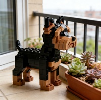 Modèle de Yorkshire Terrier en briques de plastique ABS fait main, échelle 1:12, couleur personnalisée, kit d'artisanat créatif pour l'interaction parent-enfant