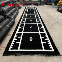 Césped Artificial de Alta Densidad para Entrenamiento, Material PP, Tapete para Gimnasio, Piso Deportivo Interior, Césped Artificial Negro