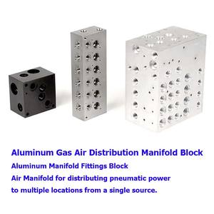خدمة تصنيع بالتحكم الرقمي بالحاسوب حسب الطلب، وصلة هيدروليكية مستقيمة بـ 6 مخارج من الألومنيوم لتوزيع الغاز والهواء - Product Image 5