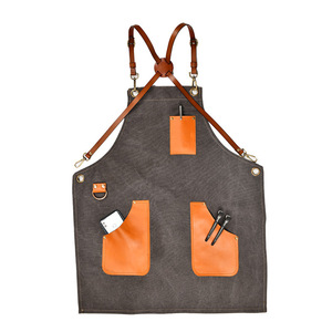 Tablier en cuir de toile épaissie résistant à l'usure coiffeur masculin tatoueur <span class=keywords><strong>femme</strong></span> <span class=keywords><strong>barman</strong></span> - Product Image 5