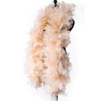 Boa de plumes plates de dinde teintes à chaud de 200g, en vrac, pour spectacle scénique, vêtement, bricolage et accessoires artisanaux