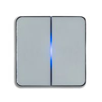 Interrupteur tactile en métal à 2 touches KNX Mur d'éclairage intelligent avec panneau de verre Contrôle de l'obturateur tactile LCD Système de contrôle d'éclairage intelligent