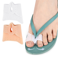 Séparateur d'orteils en silicone, correcteur d'hallux valgus avec trous respirants, espaceur d'orteils pour soulager les douleurs de la hanche, compatible avec les tongs et les chaussures OEM