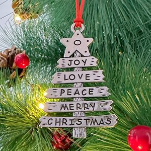 Cross-border New Greetings Artificial DIY Christmas <b>Tree</b> Metal Hanging Decorations Christmas Scene Atmosphere Arrangement - Product Image 6