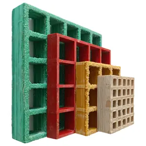 Fiberglass Plastic Frp Grating Flooring Chemical Plant Resin Fire Retardant FRP Molded Decking Fiberglass Grating