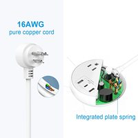 Regleta de Enchufes 5 en 1 con 2 Tomas de Corriente y 2 Puertos USB (PD 45W/USB C) para Teléfono Móvil y Cámara - Certificación ETL/FCC con 2 Años de Garantía