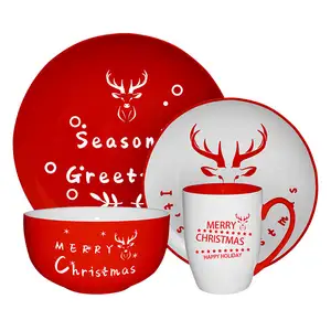 Life-Word Hot Modern style moose porcelain tableware luxury four-piece round tableware set