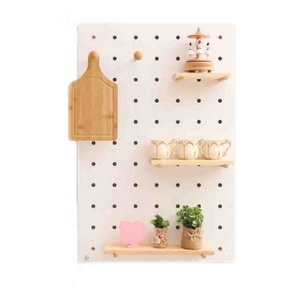 INS风格厨房和浴室壁挂式储物架DIY木孔板展示架 - Product Image 5