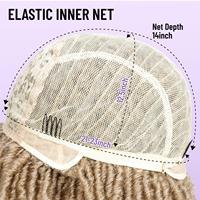 Wig rambut keriting dreadlock yang dapat disesuaikan, rajutan penuh, sintetis alami, potongan bob pendek bergaya Afrika, bernapas