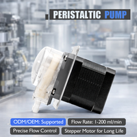 Pompe péristaltique miniature LEFOO de qualité alimentaire 24V, 200 ml/min, trois rouleaux pour la distribution et le dosage de produits alimentaires et de boissons