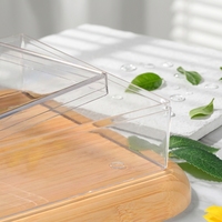 Boîte à tiramisu rectangulaire transparente avec couvercle - Contenant alimentaire en plastique de qualité alimentaire pour mousse et gâteau