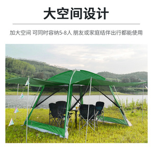 Outdoor <b>Tent</b> 12x12ft Single Layer Waterproof Beach <b>Camping</b> Portable Easy Setup Three Seasons Use - Product Image 5