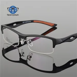 Очки для близорукости Teenyoun с полуободковой оправой Tr90, оправа для очков, мужские очки, высокое качество, полуочки