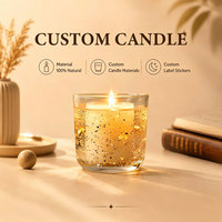 Luxuriöses Handgefertigtes LED Funkelndes Duftkerzen-Set im Kristallglas-Behälter Aromatherapie Sojawachs-Kerzen für Heim-Dekoration Weihnachtsgeschenk
