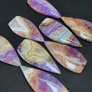 Pierre d'énergie naturelle de 300-400g, pierre de guérison Feng Shui, améthyste violette polie en forme de fleur, agate, cristal en forme de goutte, artisanat écologique - Product Image 5