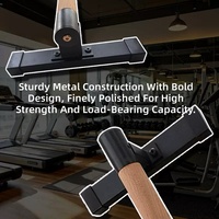 Barres de Parallettes Ajustables en Acier et Bois, Supports Multifonctionnels pour Dips, Idéales pour l'Entraînement de Force à Domicile, Pliable