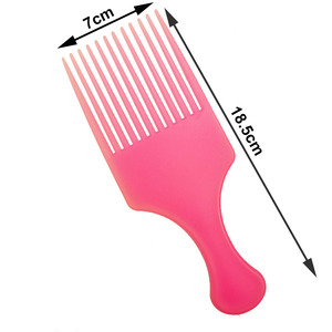 plastic colorful wide tooth hair custom logo afro hair comb