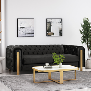 Mirod Comfy Convertible 3-<b>seat</b> Square Sofa Set with Tufted Back and Arm Modern for Apartment & Hotel Living Rooms - Product Image 2