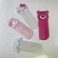 PDANY Mode Großhandel niedlichen Cartoon Kamm umwelt freundliche Cellulose acetat Haarkamm klassisches Design Massage rosa Kamm für Frauen