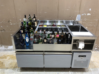 Paling Populer Stasiun Cocktail Stainless Steel Stasiun Bartender Kulkas Peralatan Toko Bar