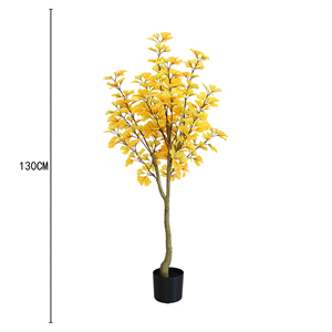 Plantas Artificiales de <span class=keywords><strong>Ginkgo</strong></span> Pequeñas de Alta Calidad para Exteriores, Bonsáis y Árboles en Maceta, Árboles de <span class=keywords><strong>Ginkgo</strong></span> para Decoración del Hogar - Product Image 1