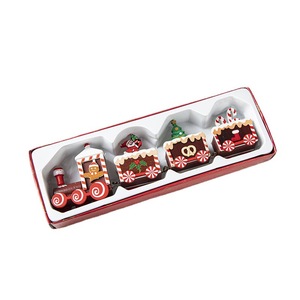 Décoration de <span class=keywords><strong>train</strong></span> en bois peint pour Noël, ornement créatif pour les fêtes - Product Image 5