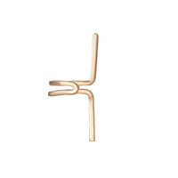 Anting-anting klip tulang rawan model NAkab, gaya minimalis Amerika Eropa untuk wanita, berlapis elektroplating, desain personalisasi, model Double-C.
