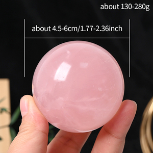 Venta al por Mayor de Esferas de Cuarzo Rosa Pulido a Mano, Piedras Curativas de Cristal para Decoración Feng Shui - Product Image 3