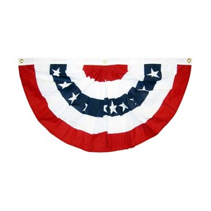 Nuevas Decoraciones para el Día de la Independencia Americana, Bandera de Poliéster Impermeable Plegable en Forma de Media Luna, Adorno para Patio Exterior con Borde Festoneado - Product Image 5