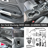 Garniture intérieure de voiture en fibre de carbone sec véritable du fabricant OEM pour Ford Mustang 2024 produit complet intérieur en fibre de carbone
